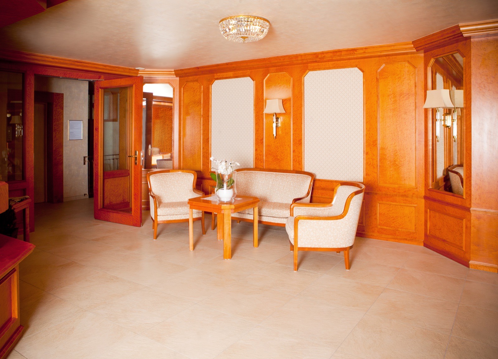 Lobbybereich im Kurhotel Roswitha