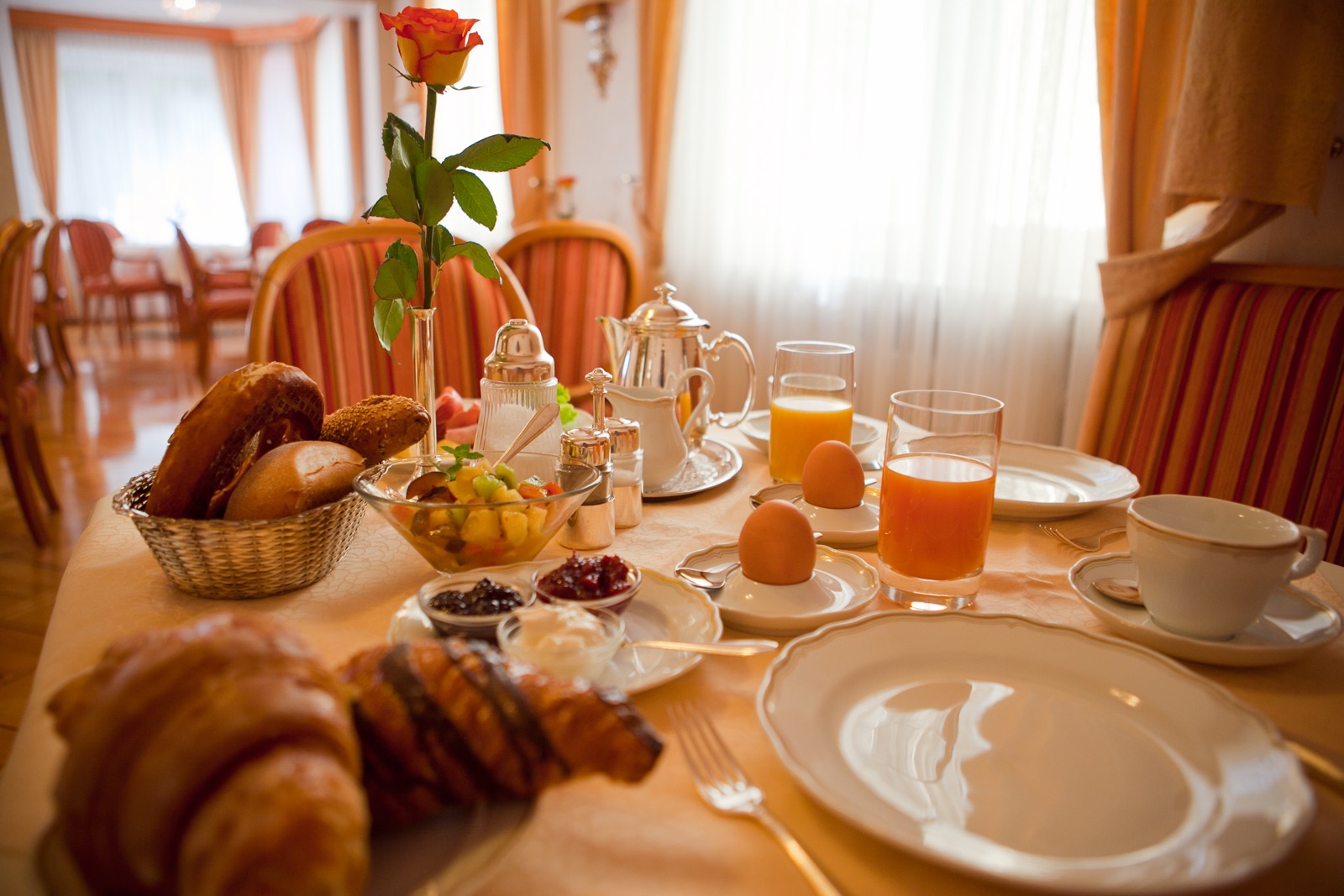 Restaurantbereich im Kurhotel Roswitha