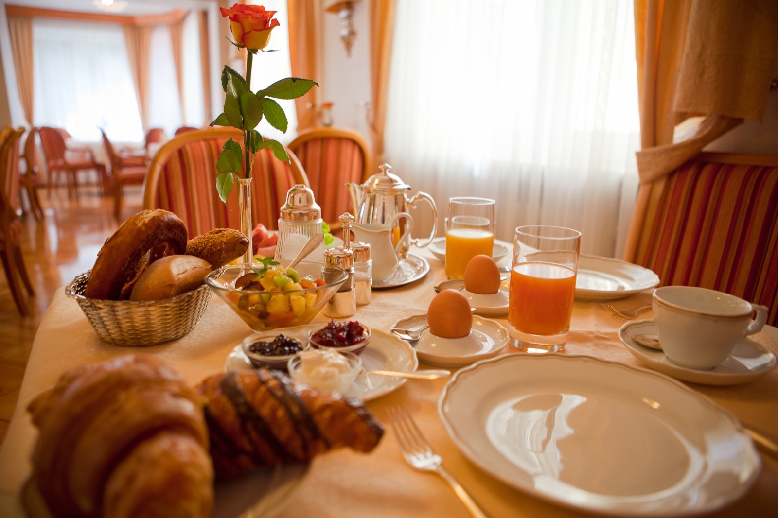 Restaurantbereich im Kurhotel Roswitha